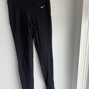 Nike Women Black Leggings with White Logo